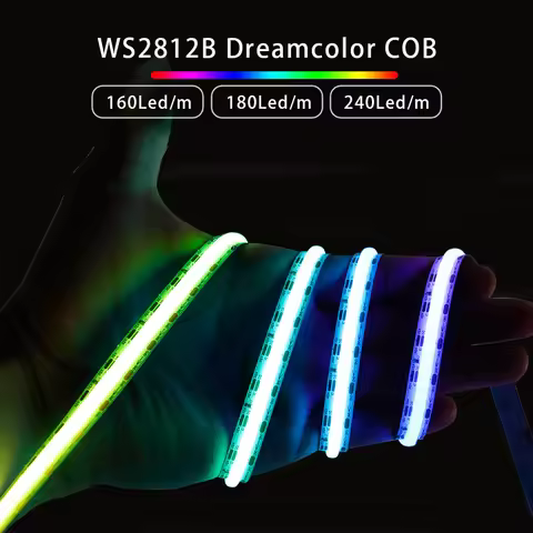 WS2812B COB LED Strip WS2812 Individually Addressable High Density 160 180 240Leds/m Smart RGB Dream