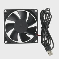 Êm DC8025 8Cm Quạt Làm Mát Cho Router Set Top Box USB 5V Im Lặng Dòng Điện Trực Tiếp Quạt Thông Gió