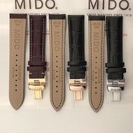 Mido watch strap original genuine leather Belem Seri M8600 M7600 men and women helmsman commander 20mm22 Mido watch strap