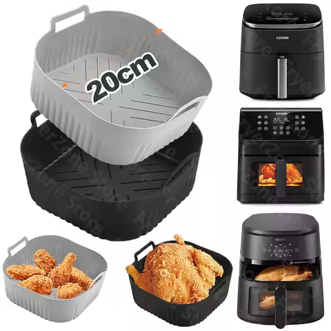 Reusable Square Silicone Air Fryer Liners for Philips NA229/220 &Other 4-5QT AirFryer Hot AirFryer A