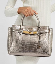 Tas Wanita GUESS Original ENISA HIGH SOCIETY SATCHEL Metalic Croco ORI