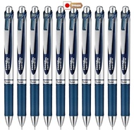 【Direct from Japan】Pentel Gel Ink Ballpoint Pen EnerGel 0.5mm Blue-Black 10 Pack BLN75Z-CA(10)