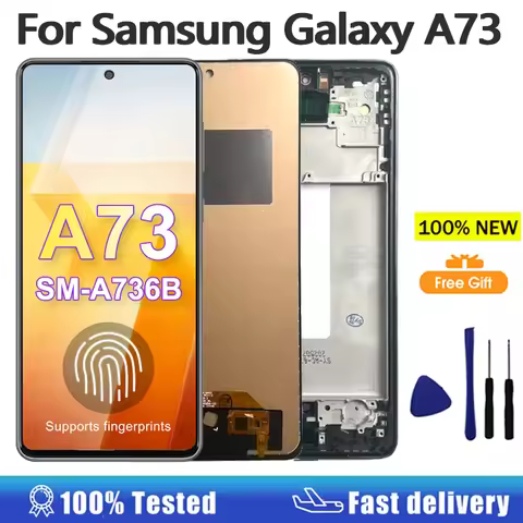 AMOLED Display For Samsung Galaxy A73 5G A736B A736B/DS LCD Display Touch Screen Digitizer For Samsu