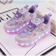 【Original quality】heelys shoes for children, double-wheel invisible charging Cool Wheels, student ve