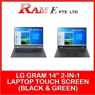 LG gram 14 Inch 2-in-1 Laptop Touch Screen Display i5 Processor ( Black / Green)