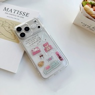 เคส DIY ใสกากเพชร พร้อมสติกเกอร์นูน เคสสำหรับ ไอโฟน รุ่น 17Air 17pro 17proMax i11 i12 pro Max i13