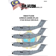 1:72 and 1:144 scale TUDM/RMAF Airbus A400M Decal
