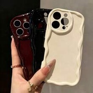3pcs Solid Color New Wavy Edged Soft Case, Suitable For IPhone17/IPhone17 Pro Max/IPhone16/IPhone16 