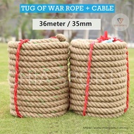 Tug of War Rope 36m 3.5cm 35mm with cable Tali Tarik Official Battling Rope Sukan Sport