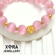 999足金山茶花 | 999 Gold Camellia Charm | 24K/999 Gold Camellia Pendant | 999足金山茶花转运珠  ｜ 24K/999足金吊坠