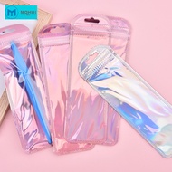 MW  50pcs 4 Styles Laser Packaging Bag Flat Cosmetic Bag Horaphic Bags Boutique