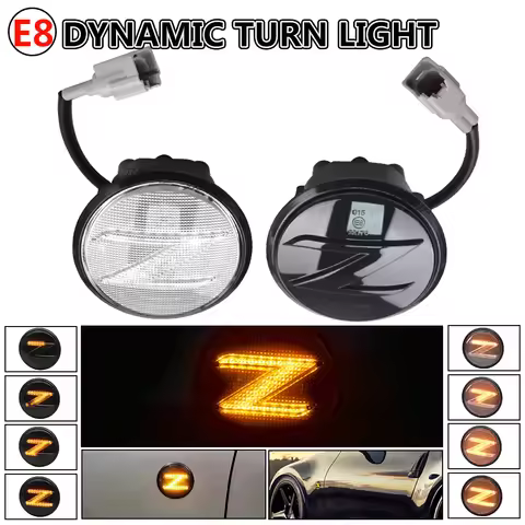 2X Led Dynamic Side Marker Light Signal Sequential Blinker For Nissan 370Z 350Z Coupe Z34 Z33 2003-2