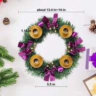 Christmas Candle Holder Purple Candle Holder Advent Decorations Garland Candle Holder Festival Garla