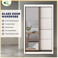 KT Sliding Doors Wardrobe Almari Baju / Anti-Jump Door / 2 Sliding Doors - 4ft x 6ft