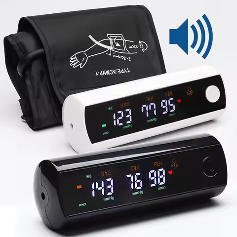 Rechargeable Tensiometer Smart Blood Pressure Monitor Arm Cuff Tonometer Digital Sphygmomanometer Vo