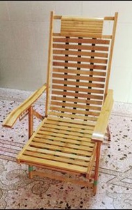 割價‼️簡約經濟楠竹躺臥折叠椅連腳櫈|Simplicity Economic Solid Bamboo Foldable Rest Chair, with foot Stool [悠閒椅, 折叠椅, 