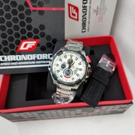 Jam tangan Pria Chronoforce 5209 tali rantai free tali karet chrono aktif original