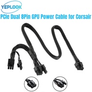 Dual PCIe 8Pin 6+2 GPU Power Cable for Corsair CX750, CX650, CX600, CX550, CX500, CX450, CX430 Modul