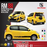 🔥😍Myvi, Viva & Axia Body Sticker Set🔥