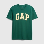 เสื้อยืดคอกลมแขนสั้นทรงสลิมฟิตผ้าฝ้ายแท้ Gap Spring 2025 สำหรับผู้ชายและผู้หญิง สไตล์อเมริกัน เสื้อย