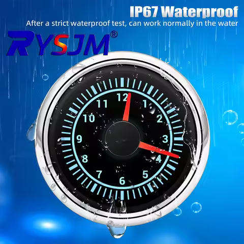 7 Color Backlight Digital Clock Meter 52MM 0-12 Hours Meter Hourmeter Digital Pointer Waterproof Clo