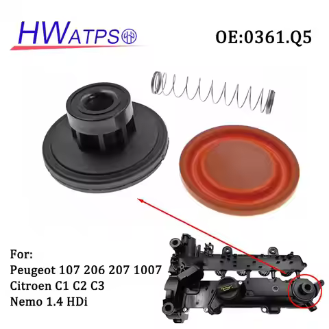 PCV Valve Cover Repair Kit Valve Cap With Membrane 0361.Q5 For Ford Citroen C1 2 3 Peugeot 206 307 1