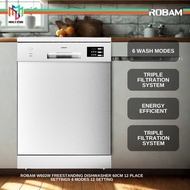 Robam W602W Freestanding Dishwasher 60cm 12 Place Settings 6 Modes 12 Setting W602S BOS024 Pencuci P