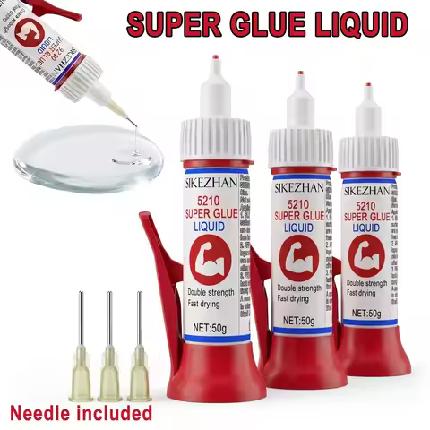 High Viscosity 5210 Super Glue Fast Bond Liquid Adhesive with Precision Needle Tip for Industrial Me
