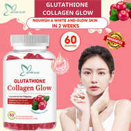 NATURE GLOW Glutathione Collagen Glow Gummies Original Anti-Aging Whitening Skin Collagen Gummies