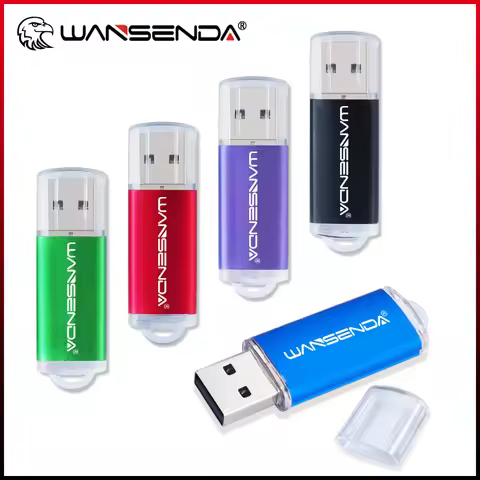 WANSENDA Metal USB Flash Drive 128GB Mini Pen Drive 8GB 16G 32GB 64GB Pendrive 256GB Thumbdrive Memo