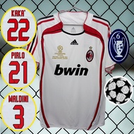 AC Milan white UCL championship jersey 2006-2007  fan level S-2XL