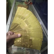 TERMURAH uang 100000 gold foil soekarno hatta