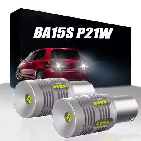 2Pcs BA15S P21W LED Bulbs For Backup Reverse Lamp Built In Resistor 1156 7506 1141 Canbus Eroor Free