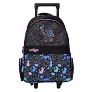 New Smiggle Cat Wild Side Trolley Backpack With Light Up Wheels