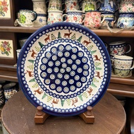 Polish Pottery Zaklady Christmas Elk🫎24.5cm Round Plate Flat Dinner (992A)