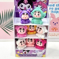 [8pcs/bag] Solid Color Sanrio Shin-Chan Resin diy Handmade Small Ornaments Keychain Mobile Phone Cha