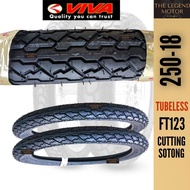 VIVA TYRE 18 Tubeless FT 123 250-18 Cutting Sotong Made In Malaysia Tayar RXZ