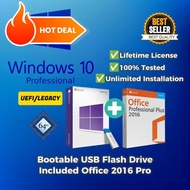 Bootable USB Flash Drive Win 10 Pro + Office 2016 (x64)