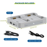 แท่นชาร์จแบตเตอรี่สำหรับ DJI Flip แบตเตอรี่สองทางชาร์จแท่นชาร์จแบตสำรองสำหรับอุปกรณ์เสริมโดรนพลิกได้