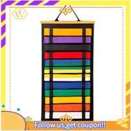 【W】12 Belts Karate Belt Display Rack, Felt Taekwondo Belt Display, Martial Art Belt Display Holder f