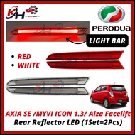 Crystal Light Bar💎PERODUA MYVI ICON1.3 /ALZA FL /AXIA SE YCL-395D Rear Bumper Reflector LED RED SMOKE ALBINO Light Brake