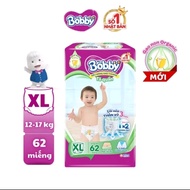 [MỚI- Tặng 6 miếng cùng loại] Tã/bỉm quần Bobby Lõi nén thần kỳ 3mm Gạo Non XL62/XXL56/M76/L68