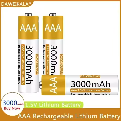 1-15PCS Daweikala Ni-10/AAA 1.5V 3000mAh Li-ion Rechargeable Battery For Camera Flashlight Toys Shav