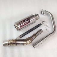 Exhaust SC project 51mm For R15 v2 V3 Rs150 Raider 150 fi carb Y15ZR Lc135 Gsx150 Brixton 125/150