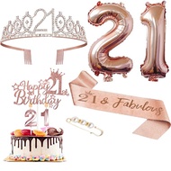 Best-Selling List Rose Gold Number Birthday Number Crown 21 Years Old 30 Years Old 40 Years Old Ball