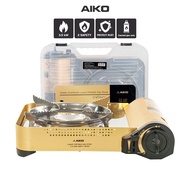AIKO #AK-88 สีทอง เตาแก๊สปิคนิค อลูมิเนียม สแตนเลส เซฟตี้ดีไวส 3.5 กิโลวัตต์ (พร้อมกระเป๋าใส่ ไม่แถม
