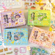 Stiker Momo Washi Tape 4 Roll Plus 10 Lembar / Stiker 2D 100 Lembar Kartun Waterproof Mainan Anak Sticker