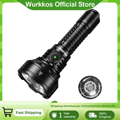 Wurkkos TD01 Tactical Flashlight 2200Lm 21700 Rechargeable Ultra-Long-Range Illumination (1039m) EDC
