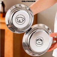 ONLYGOODS Mini Plates, 304 Stainless Steel Reusable Round Plates, Cute 14/16CM Tableware Shockproof 