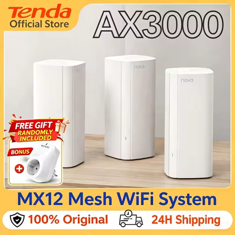 Tenda AX3000 WiFi6 Mesh System EX/MX12 Wireless Router Wi-Fi6 Mesh WiFi Router up to 7000 sq.ft. Wif